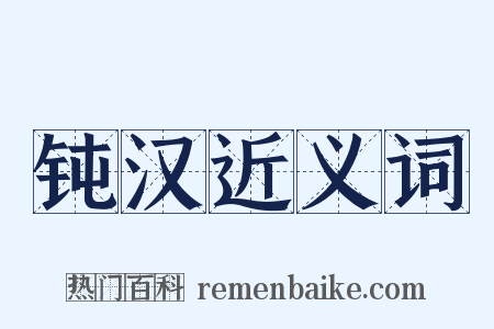 钝汉近义词是什么意思的图片